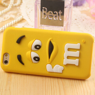 

Cute Humorous Funny 3D Soft Silicone Rubber Skin Cover Case For iPhone 6 YELLOW