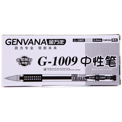 

Genvana G-1009 05 bullet head pen - black 12 packs