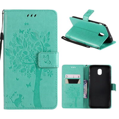 

MOONCASE Samsung Galaxy J7 2018 Embossed Cat&Bark Cover - Green