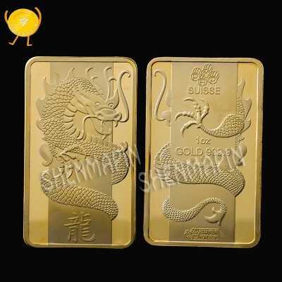 

Chinese dragon gold bullion 12 zodiac dragon art collection coin lucky animal coins