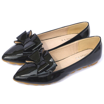 

Fashion bow pointed toe women flats casual shoes woman