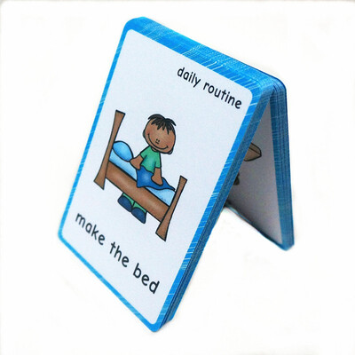 

46 Daily Routine Flash Cards-English word learning card&pocket size flash card for Preschool children-English Vocabulary Cards