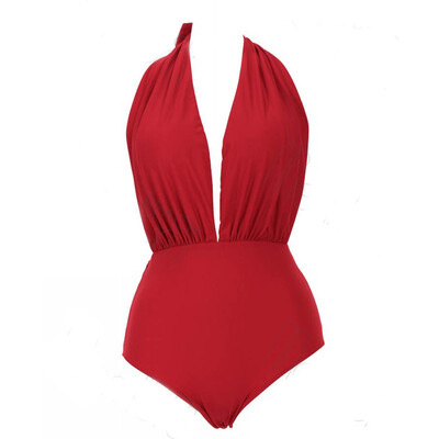 

Women'S The New Sexy Red Halter WaiSt Piece SwimSuit Bikini Swimwear