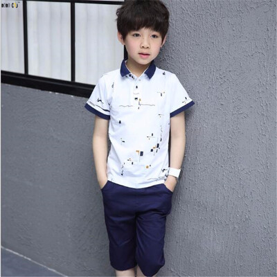 

Kids Tracksuits Set Boy T Shirt & Pants Print Cotton Short Sleeve Summer Sports Suits Boys Clothing 5 6 7 8 9 10 11 12 Years