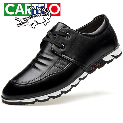 

Cartier crocodile CARTELO British mens first layer cowhide low cut tie business breathable driving casual shoes 2062 black 42