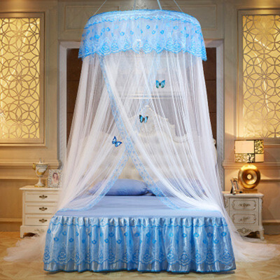 

Commonly Used Dome Princess Mosquito Net Insect Bed Canopy Netting Lace Embroidery Round Mosquito Nets