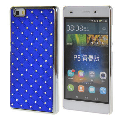 

MOONCASE Hard Luxury Chrome Rhinestone Bling Star Back Case Cover for Huawei Ascend P8 Lite Dark blue