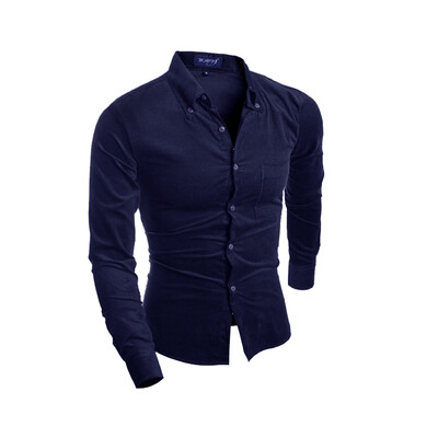 

Zogaa New Men Shirt Corduroy