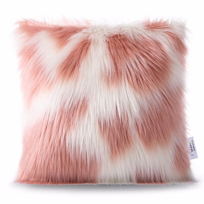 

Luxury Warm Faux Fur Cushion Pink Heart Shape Long Plush Pillow Winter Imitation Mink Fur Cushion For Bed Sofa Tatami Home Decor