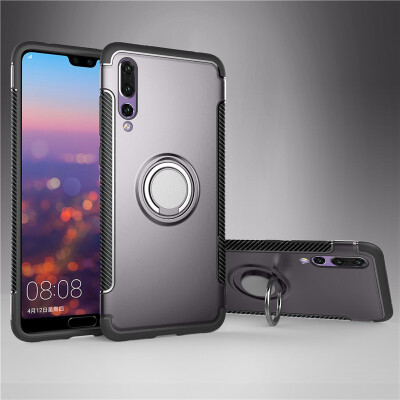 

Fivice Huawei P20 case PC metal ring shell magnetic car bracket TPU phone case