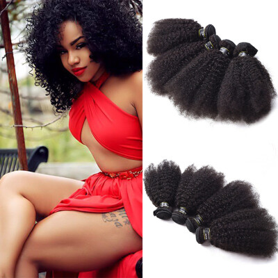 

7A Afro Kinky Curly Virgin Indian Hair 4 Bundles Afro Kinky Curly Hair Pretty Bundle Deals Tangle Free New Arrival