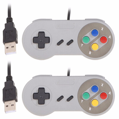 

2Pcs Game Controller for Super SNES USB Classic Gamepad Compatible with all for Mac Operating Systems