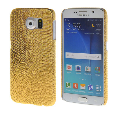 

MOONCASE змеиной стиль жесткий Оболочка Вернуться Защитная крышка чехол для Samsung Galaxy S6 Золото 01