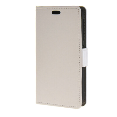 

MOONCASE Vivid colors Leather Wallet Card Slot Bracket Back Case Cover for HTC Desire 320 D320 White