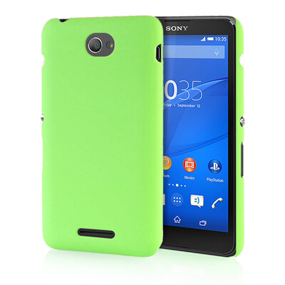 

MOONCASE Hard Rubberized Rubber Coating Devise Back ЧЕХОЛ ДЛЯ Sony Xperia E4 Green