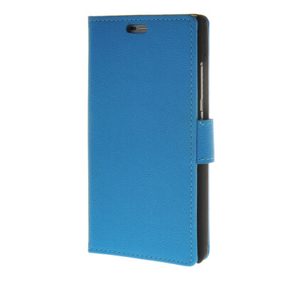 

MOONCASE Simple Leather Flip Wallet Case Card Slot Stand Back Cover for Huawei Ascend P8 Blue