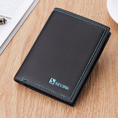 

Wallet male short horizontal vertical soft leather wallet young student high school man wallet business personality crea
