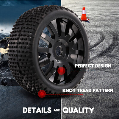 

4pcs 18 110mm Tires with Wheels Rims for HSP HPI Team Losi Tamiya Carson Redcat 18 Buggy Off-Road Car