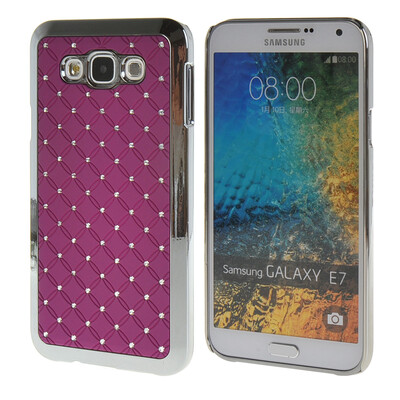 

MOONCASE Galsxy Е7 Футляр Роскошные Chrome горный хрусталь Bling Звезда задняя крышка чехол для Samsung Galsxy E7 фиолетовый