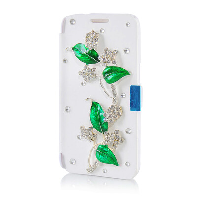 

MOONCASE Luxury Flower Crystal Leather Side Flip Wallet Pouch ЧЕХОЛ ДЛЯ Samsung Galaxy Express 2 G3815