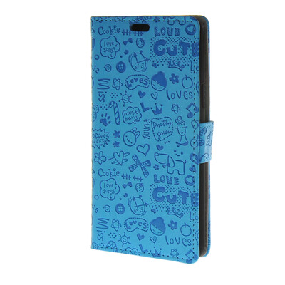 

MOONCASE Magic Girl lovely Flip Pouch Card Holster PU Leather Wallet чехол для Samsung Galaxy J7 Blue