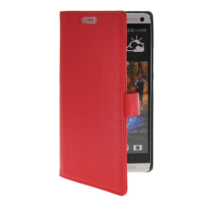 

MOONCASE Slim Leather Flip Wallet Card Pouch with Kickstand Shell Back ЧЕХОЛ ДЛЯ HTC One Max T6 Red
