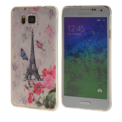 

MOONCASE Eiffel Tower Pattern Soft Silicone Gel TPU Flexible Shell Protective Case Cover for Samsung Galaxy Alpha G8508S a02