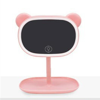 

JIPUSH Creative cartoon cute pet makeup mirror lamp LED with lamp type dressing mirror charging folding LED makeup mirror