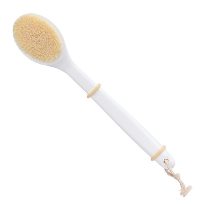 

UpperX Soft Bristle Exfoliating Bath Body Brush Shower Back Scrubber with Curved Handle White