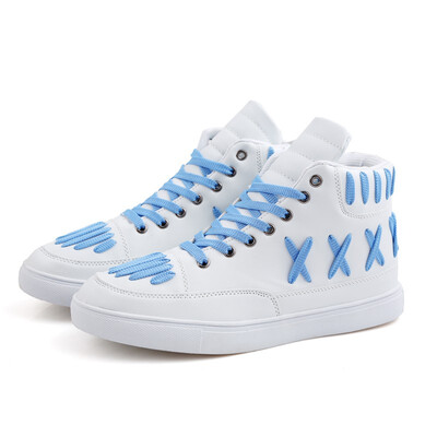 

2018 new outdoor casual mens shoes autumn tide shoes high to help shoes skateboard shoes casual wild models Gaobang mens shoes