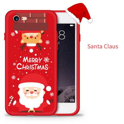 

ASINA Christmas Phone Case For iPhone 7 8 X Xs Max Soft Silicone Cover For iPhone 7 8 Plus XR Case Santa Claus Funda Coque Capa