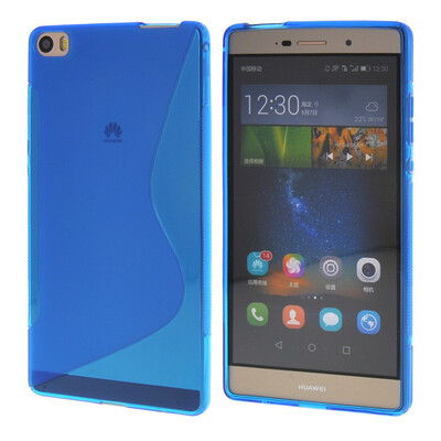

MOONCASE Huawei P8 Max Дело S - линия Гибкая Прочный силиконовый гель ТПУ Тонкий чехол для Huawei Ascend P8 Max синий