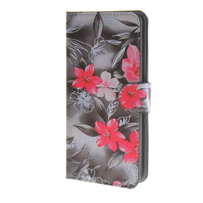 

MOONCASE Flower style Leather Wallet Flip Card Slot Stand Pouch Case Cover for HTC Desire 620 A12