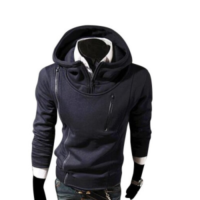 

Zogaa New Men's Hoodie False Two Piece Fashion Slim