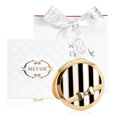 

MECOR (MECOR) black and white striped makeup mirror birthday gift creative gift to send his girlfriend to send his wife to send his wife portable portable gift box gift box 7268