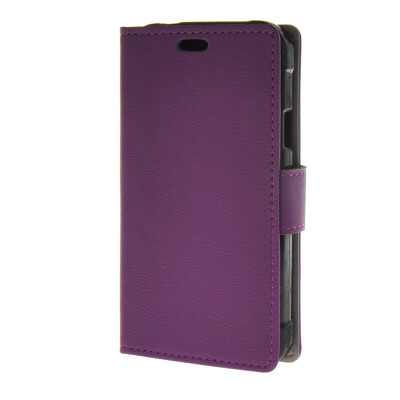 

MOONCASE Synthetic Leather Flip Wallet Card Slot Bracket Back Case Cover for Samsung Galaxy Xcover 3 SM-G388F Purple