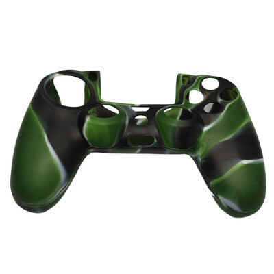 

Camouflage Silicone Rubber Protective Skin Cover for PS4 Controller Light Green