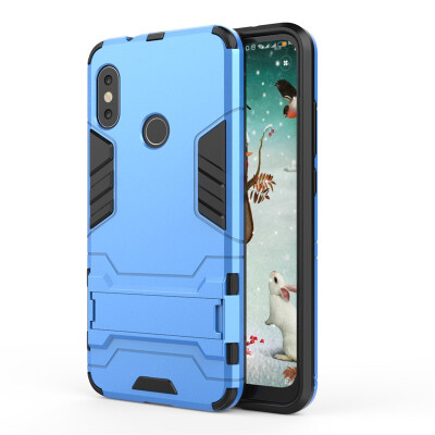 

Fecoprior TPU PC Case For Xiaomi Mi A2 Lite Redmi 6 Pro Back Cover Stand Armor Shield Celulars Fundas Coque