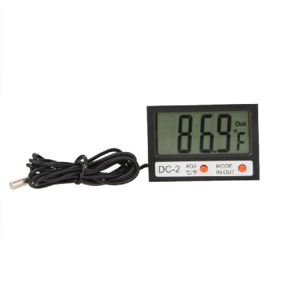 

Indoor Outdoor Mini LCD Digital Thermometer ¡ú Temperature Meter Clock w Probe