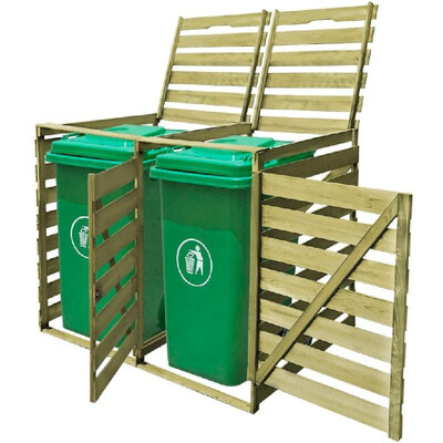 

Copribidoni double timber for rubbish