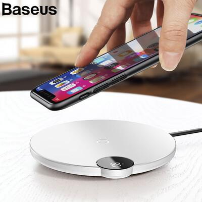 

Baseus 10W LED Digital Wireless Charger for iphone  XR  Max X iphone 8 Qi Charging for Samsung Galaxy S8 S9 Note9