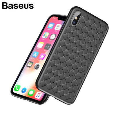 

Baseus Luxury Grid Pattern Case Apple X mobile phone shell iPhoneX Cover breathable Case