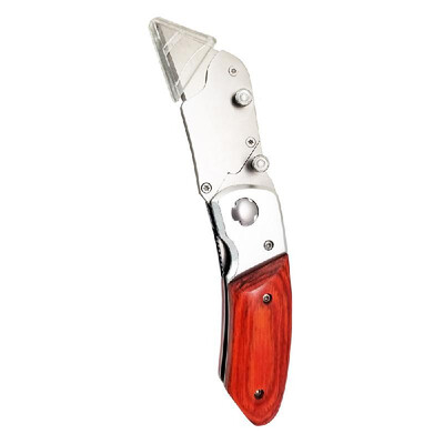 

Outdoor Wood Handle Folding Utility Heavy Duty Box Cutter