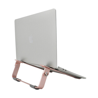

Small aluminum alloy notebook bracket 5 file lifting computer radiator folding portable desktop increased frame protection cervical vertebra AF101 silver