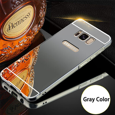 

For Samsung Note 8 S8 S9 Mirror Plating Aluminum Bumper Acrylic PC Case For Samsung Galaxy S8 S9 Plus Luxury Back Cover Coque