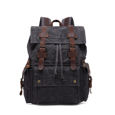 

Vintage Canvas Backpack Men Large Capacity waterproof Travel Shoulder Bag Fashion Male Luxury Brand Men Laptop Bag Luggage