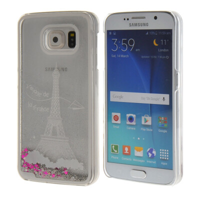 

MOONCASE 3D Quicksand Liquid Flowing Shinny Hard Plastic Transparent Clear Case Cover for Samsung Galaxy S6 Silver