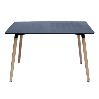 

Modern home furniture plastic dining table designs witn wood legs