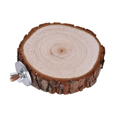 

Bird Cage Accessories Pet Round Wooden Coin Jumping Platform Chew Toy for Parrot Parakeet Budgie Cockatiel Squirrel Hamster Totoro