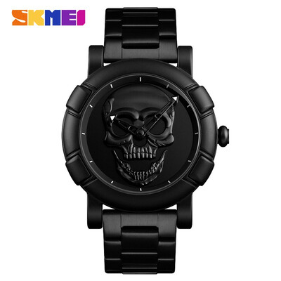 

SKMEI quartz watch creative mens alloy strap mens watches personality Novelty 30 m waterproof watch Relogio Masculino 9178